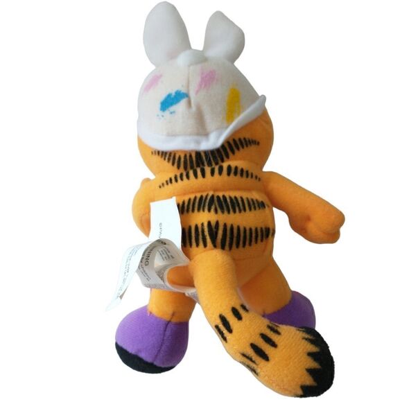 Garfield Cat Easter Bunny Plush Rabbit Stuffed Animal Ears Baseball Hat Plushie. - Picture 9 of 16